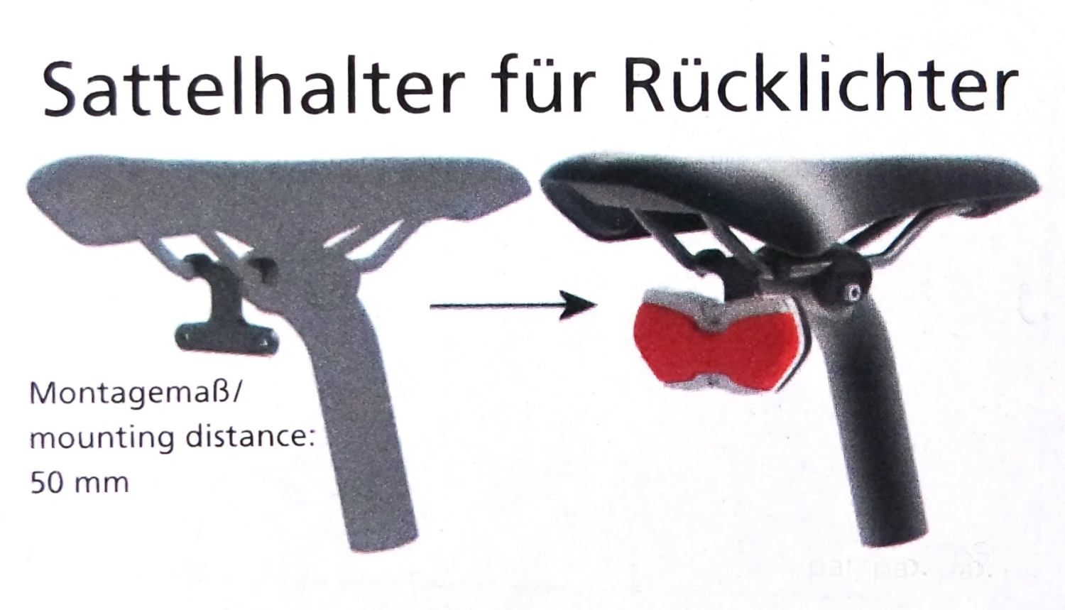 B&M Busch & Müller - Support De Feu Arrière Pour Selle - 427SH 2 B&M Busch & Müller - Support De Feu Arrière Pour Selle - 427SH – Image 2