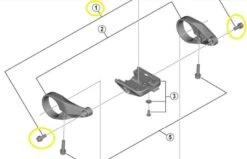 Shimano - Lot De 2 Vis De Fixation Pour écran Shimano SC-E6100